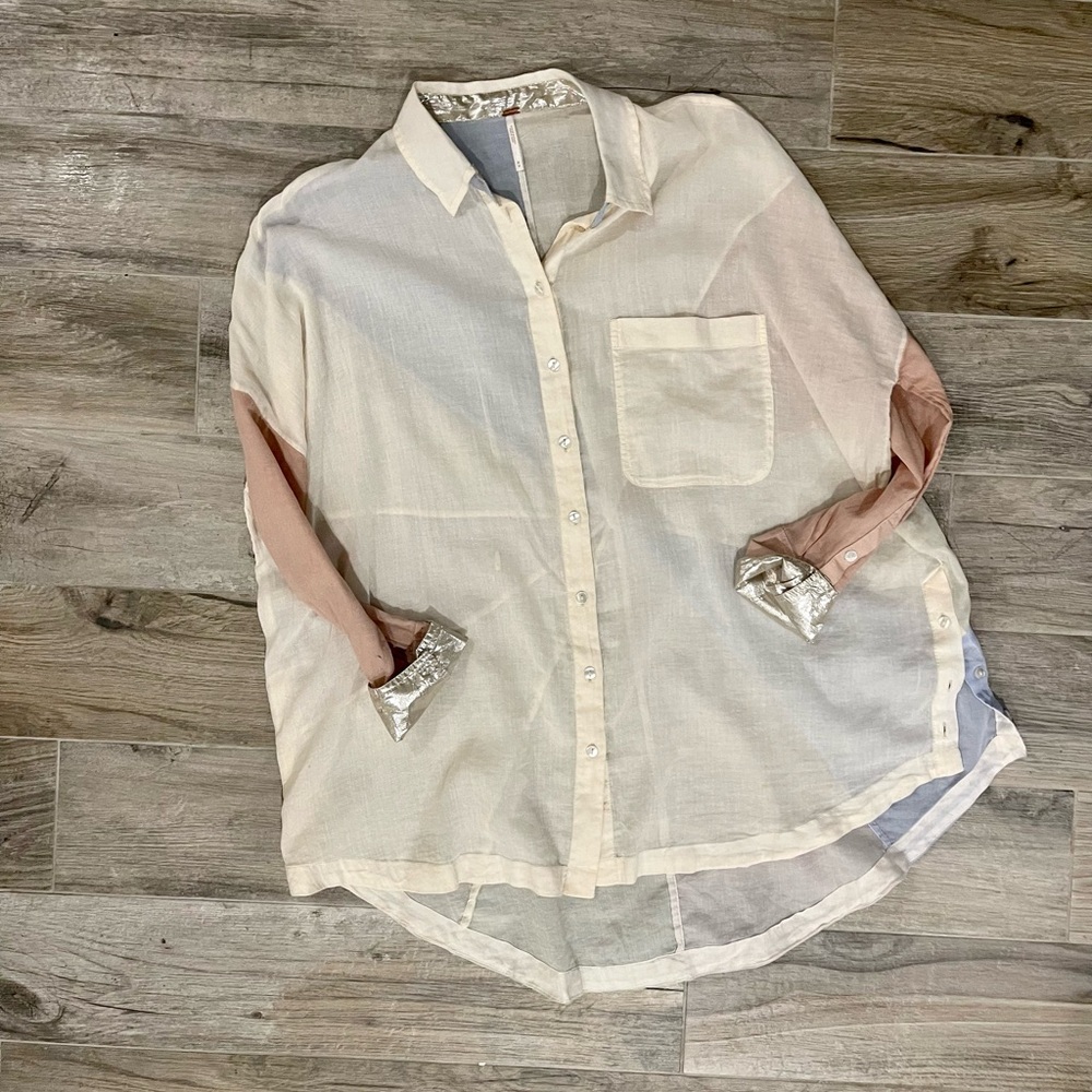 Free People button shirt
